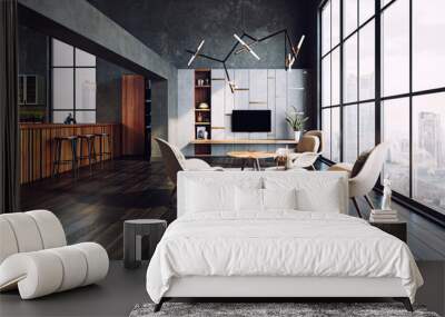 modern living interior Wall mural