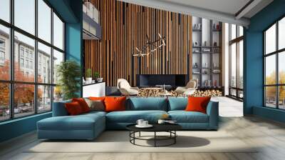 modern living interior Wall mural