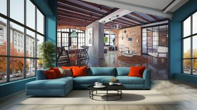 modern loft interior. Wall mural