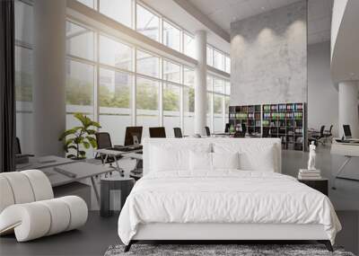 modern office building interior. Wall mural