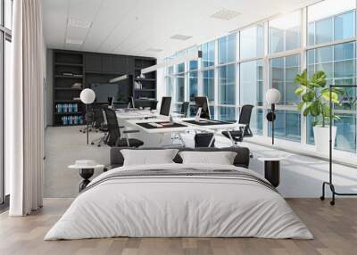 modern office interior. Wall mural