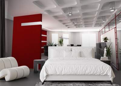 modern office interior Wall mural