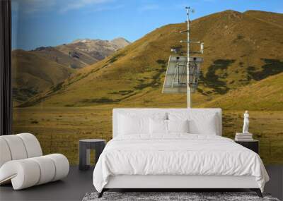 Solar Power Panel supplies energy to monitoring system in remote area. Wall mural