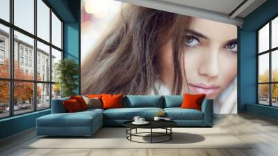 Glamour Fashion Woman Portrait. Makeup and Hair. Wall mural