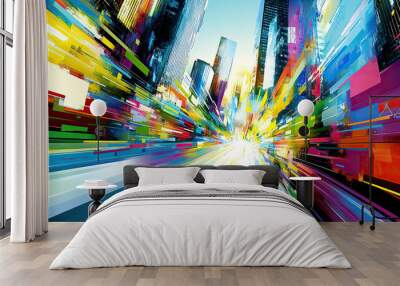 Abstract colorful background Wall mural