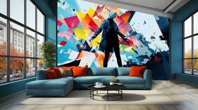 Creative portrait of a person Wall mural