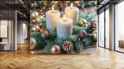 christmas still life Wall mural