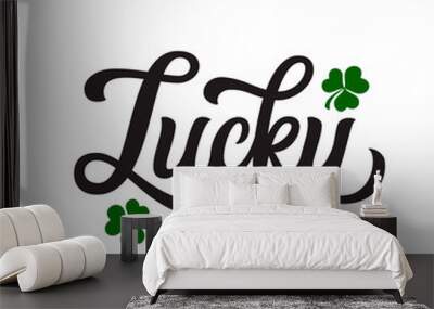 St. Patrick's day lettering Wall mural