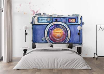 Vintage photo camera Wall mural