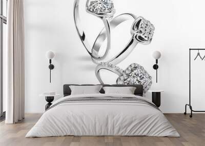 Set of rings. Best wedding engagement ring Wall mural