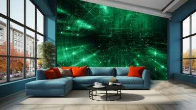 Technology background, from series best concept of global business  Wall mural