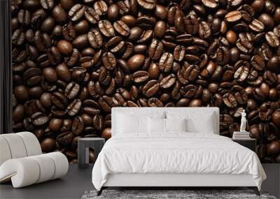 Texture of coffee beans Wall mural