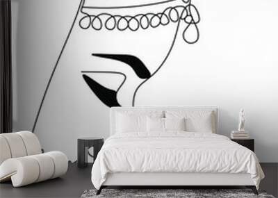 Women of India line art Wall mural