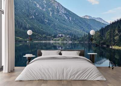 beautiful mountain lake, Morske Oko, Tatra Mountains, Poland Wall mural