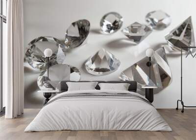 Various shapes of created diamonds Wall mural