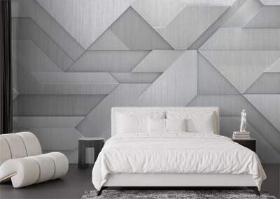 Hi-tech Style Metal Background (3D Illustration) Wall mural