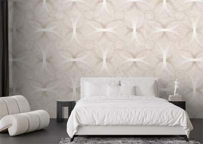 Beige 3d pattern for wallpaper or textile design Wall mural