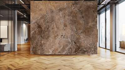 Natural brown marble stone texture, digital ceramic tile surface Wall mural