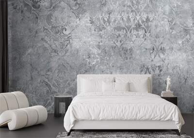 ornament pattern with cement texture background Wall mural