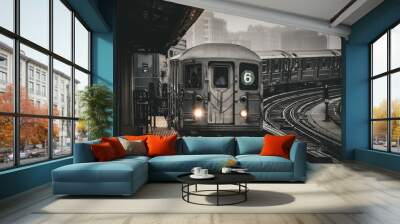 Bronx train in the station Wall mural