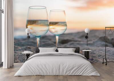 Wine on the beach Wall mural