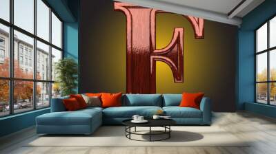 vector wooden figure Wall mural