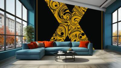 Pattern letter design Wall mural