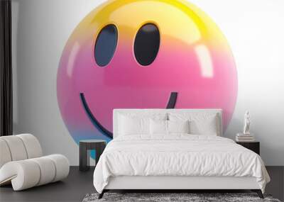 3d business face smile icon Wall mural