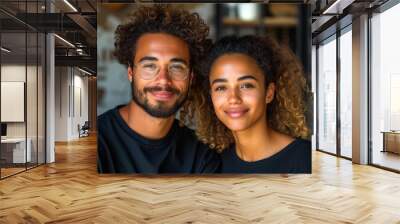 a photo of a man and a woman Wall mural