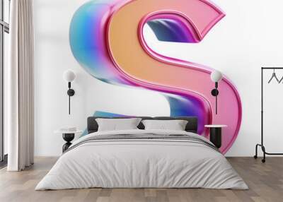 colorful 3d dollar symbol icon Wall mural