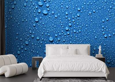 the sea of blue water drops Wall mural