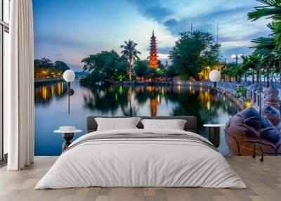 the tran quoc pagoda in hanoi is the oldest pagoda in the city, originally constructed in the sixth  Wall mural