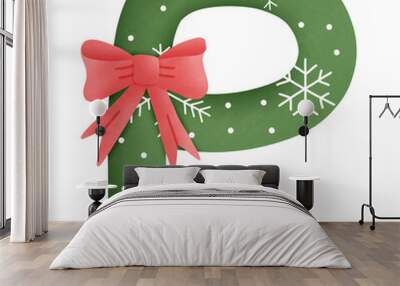 Christmas Alphabet P Wall mural