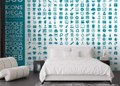 Set Of Icons, Quality Universal Pack, Big Icon Collection Vector Design Eps 10 Wall mural