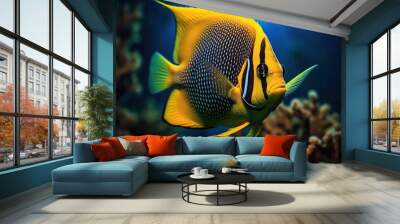 Angelfish in its Natural Habitat, Wildlife Photography, Generative AI Wall mural