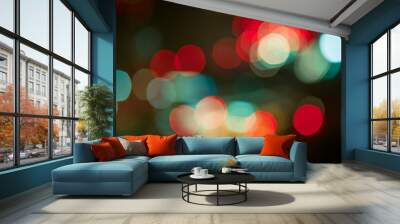 abstract background with bokeh lights Wall mural