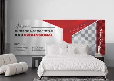 Social media cover templates & web banner design Wall mural