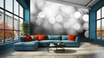 A collection of lights captured in black and white photography, suitable for use as an abstract or decorative element Wall mural