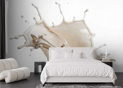 A splash of milk on a white surface Wall mural