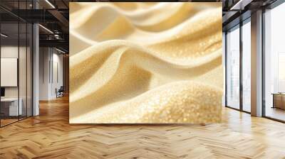 Beach sand texture, ocean waves, natural scenery Wall mural