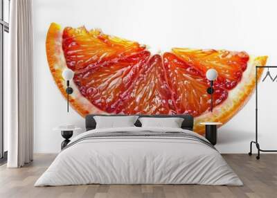 Freshly cut grapefruit on a white background, great for food or health related concepts Wall mural