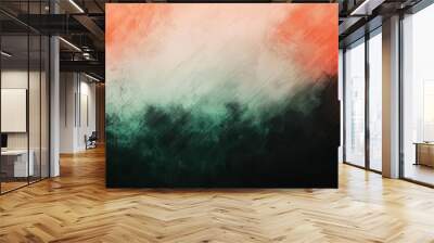 An abstract banner poster backdrop design with a red, orange, and white grainy gradient background Wall mural