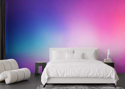 Background: Purple white blue pink, gradient abstract color poster design, wide banner size, copy space Wall mural