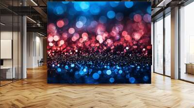 Bright and vibrant background with sparkles symbolizes the year 2025's promising future. Wall mural