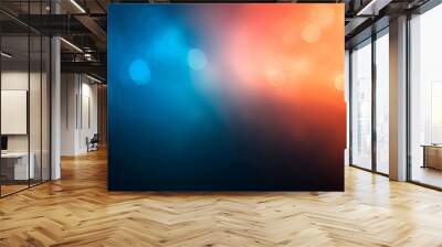 Dark orange yellow blue color gradient black noise texture banner poster header backdrop design with grainy background Wall mural