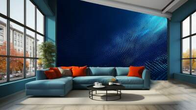 Stylish illustration of futuristic digital technology horizontal layout perfect for showcases, advertising and game backgrounds. Wall mural