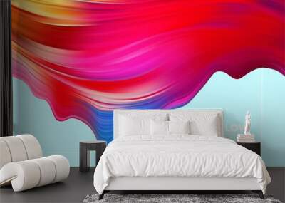 Modern colorful flow poster. Wave Liquid shape in blue color background. Art design for your design project. Vector illustration EPS10 Wall mural