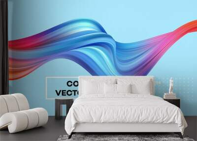 modern colorful flow poster. wave liquid shape in color background. art design for your design proje Wall mural