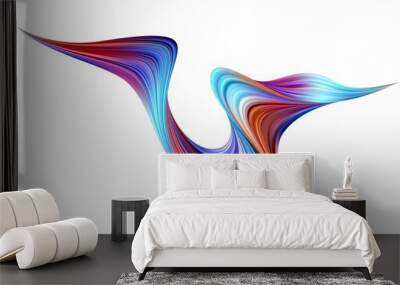 Modern colorful flow poster. Wave Liquid shape in color background. Art design for your design project. Vector illustration Wall mural