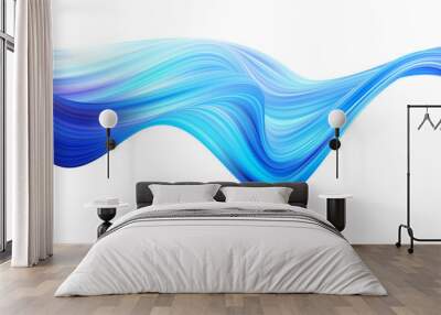 Modern colorful flow poster. Wave Liquid shape in color background. Art design for your design project. Vector illustration Wall mural